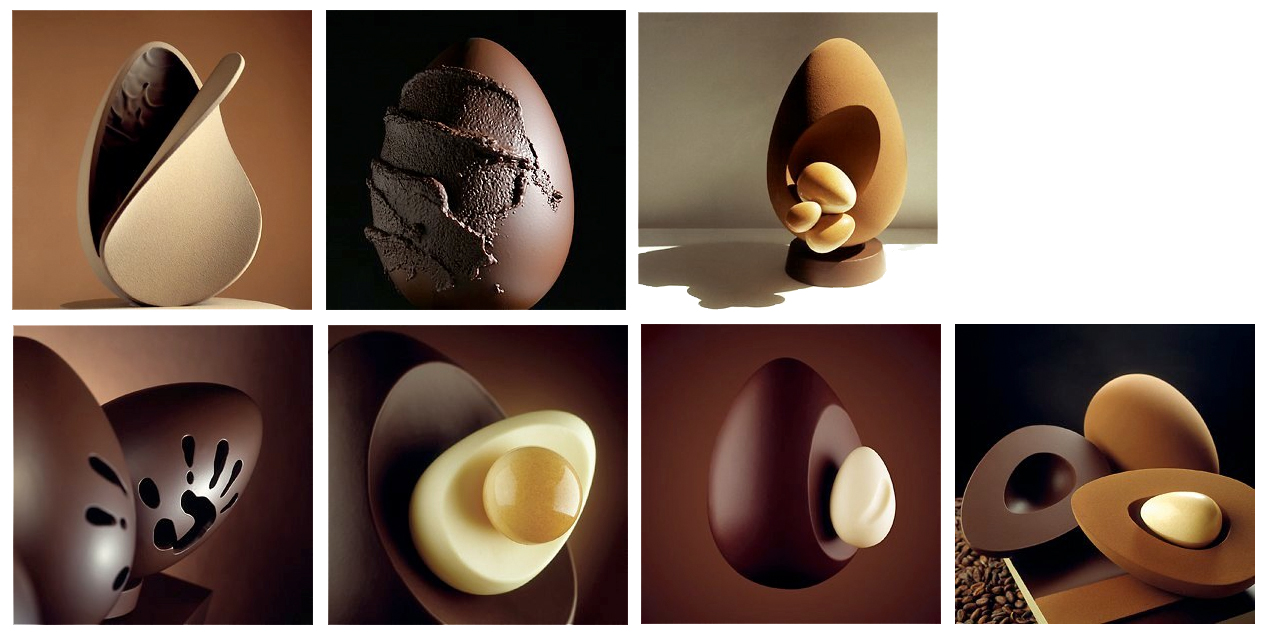 la creatività delle uova della pasqua